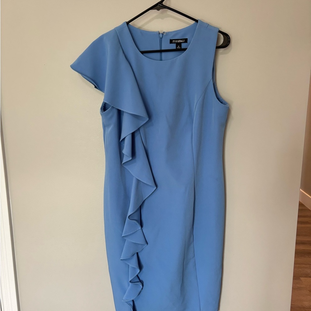 Roz & Ali Asymmetrical Blue Dress
